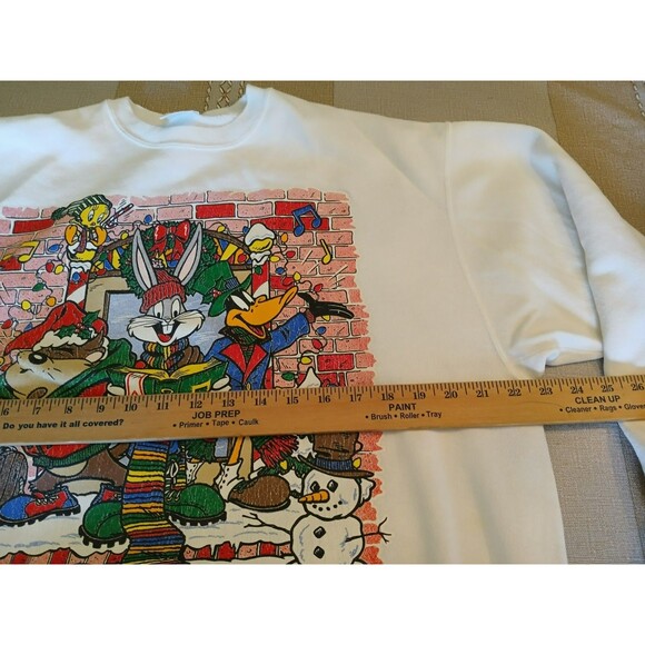 1994 Warner Brothers Looney Tunes Christmas Sweatshirt Murina Activewear USA XL - Picture 15 of 16